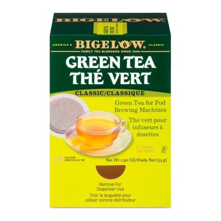 Bigelow Tea Co Bigelow Green Tea Pods, 1.90 oz, 18/Box RCB07906